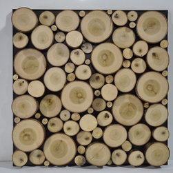 Bark House&reg; Panels - Poplar End Cuts - Wallpaper