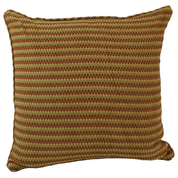 25" Double-Corded Patterned Tapestry Square Floor Pillow, Autumn Gingham