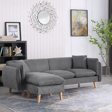 Brayden 86.5" Fabric Sectional Sofa Chaise