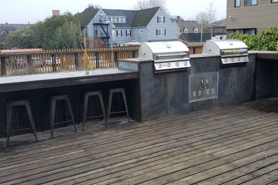 Inspiration for a rustic deck remodel in Other