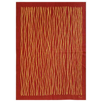 Red Contemporary Modern Modern Flat Weave Area Rug