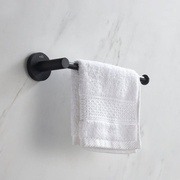 Circular 10" Bathroom Towel Bar KBA1403, Matte Black