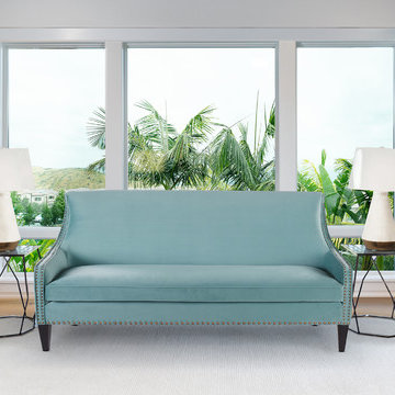 Florence Tight Back Sofa, Arctic Blue