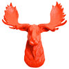 Mini Faux Moose Head Wall Mount, Orange