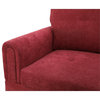 Star Home Living 3PC Flannelette Sectional Sofa with Ottoman (Red)
