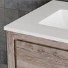 Esconde Bath Vanity, Natural Wood, 48", Double Sink, Freestanding