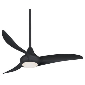 Minka Aire Light Wave LED Ceiling Fan With Remote Control, Coal