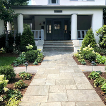 Lush Garden Front Walkway