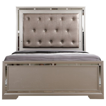 Alana Silver Champagne Full Panel Bed