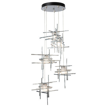 Hubbardton Forge 131128--02-YC Tura 5-Light Frosted Glass Pendant in White