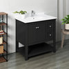 Fresca Manchester 36" Black Cabinet With Top and Sink