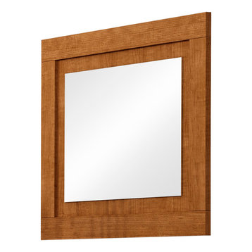 Sena Mirror With Walnut Frame, 80x95 cm