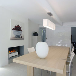 White Gas Stones Deliver a Clean, Minimalist Look - Indoor Fireplaces