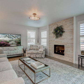 Refreshed family room after