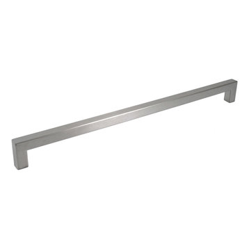 Celeste Square Bar Pull Cabinet Handle Brushed Nickel Stainless 12mm, 12.5"