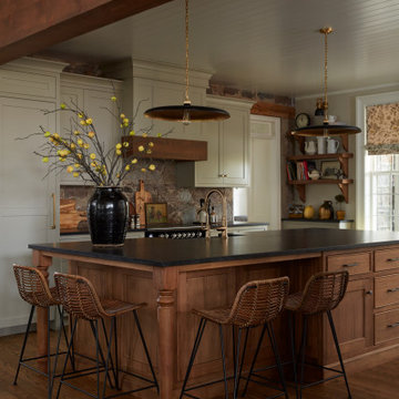 Traditional Farmhouse Maple Kitchen Island