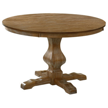 Remuda Rustic Wood Circular Dining Table, Natural