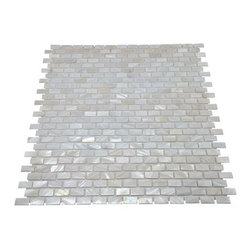 Mother of Pearl Natural Sea Shell Micro Mini Brick Mosaic Tile 3/8" x 3/4"  // h - Products