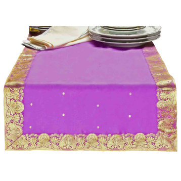 Lavender - Hand Crafted Table Runner (India) - 16 X 108 Inches