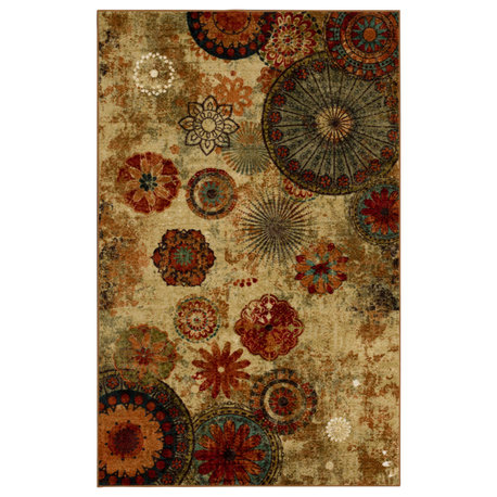 Mohawk Strata Caravan Medallion Multi, 7.5'x10'
