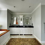 Carrara Marble Tile White Bathroom - Contemporary - Bathroom - New York