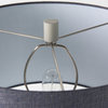 Quinn 19.0Lx19.0Wx24.6H Beige Base With Navy Fabric Shade Table Lamp