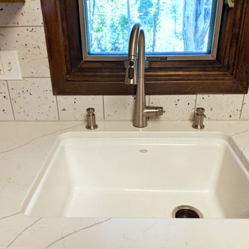 Kitchen Revival With A New Counter, Tile, and Sink!