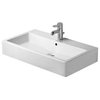 Duravit 045470-1HOLE Vero 28" Ceramic Vanity Top - White / Glazed Underside