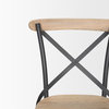 Etienne Light Brown Wood With Iron Metal Dining Chair