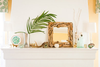 Inspiration for a coastal family room remodel in San Diego