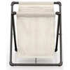 Furniture of America Hargris Fabric and Metal Laundry Hamper in Sand Black