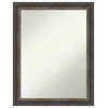 Bark Rustic Char Narrow Non-Beveled Bathroom Wall Mirror - 21.5 x 27.5 in.