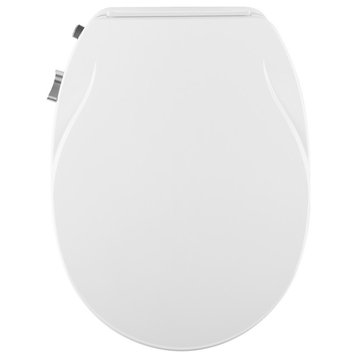 Empava Heated Toilet Seat With Warm Air Dryer and Wash Functions, White
