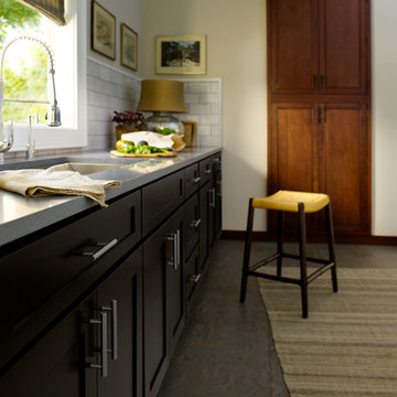 Dark Kitchen Cabinets in Birch Espresso