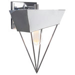 Toltec Lighting - Neo 1-Light Wall Sconce, Chrome Finish With Amber Antique LED Bulb - * The beauty of our entire product line is the opportunity to create a look all of your own, as we now offer over 40 glass shade choices, with most being available as an option on every lighting family. So, as you can see, your variations are limitless. It really doesn't matter if your project requires Traditional, Transitional, or Contemporary styling, as our fixtures will fit most any decor.