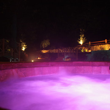 Lazy River Pool and Island Fire Pit