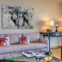 "Facing Horses" Painting Print on Wrapped Canvas, 30"x20"