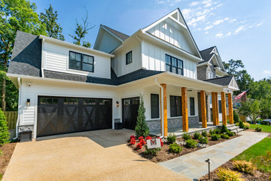 Example of an arts and crafts exterior home design in DC Metro