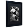 Philippe Hugonnard 'Panda II' Art, Black Frame, Black Matte, 14"x11"