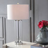 Harper 29" Glass LED Table Lamp, Clear/Chrome