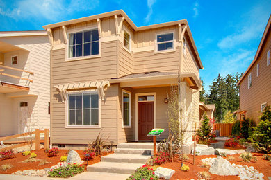 Contemporary exterior home idea in Seattle