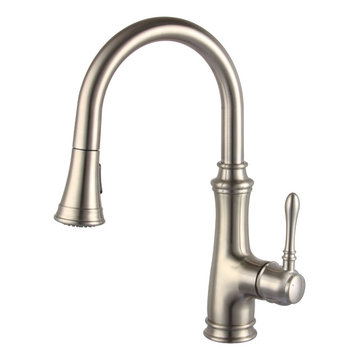 A-726-BN SINGLE HANDLE BRUSHED NICKEL KITCHEN FAUCET