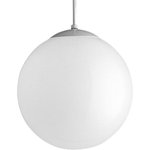 Opal Globe 1-Light Pendant, Satin White - Contemporary - Pendant ...