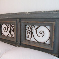 Original headboard designed from antique architectural elements - Headboards