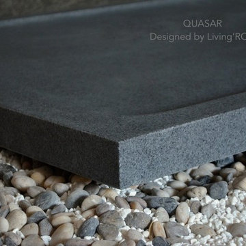 QUASAR 60"x34" GRAY GRANITE SHOWER BASE
