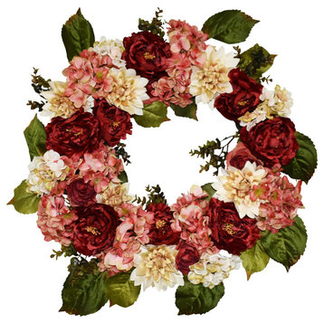 30" Peony/Dahlia/Hydrangea Wreath
