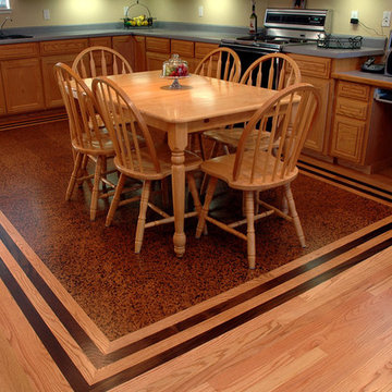 Inlaid Walnut Border With Feature Strip Flooring