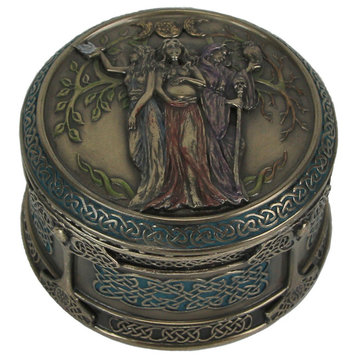 Celtic Triple Goddess Maiden Mother Crone Trinket Box