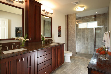 Inspiration for a transitional bathroom remodel in San Francisco