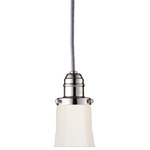 Hudson Valley Lighting - Vintage Collection, One Light Pendant, 119 Shade, Polished Nickel, 132in Cord - The Vintage Collection of mini-pendants allows you to customize your own personal style. All choices begin with our early-electric socket holders, which we cast to industrial standards. Each beautiful metal finish creates a distinct look, from weathered antique to attention grabbing glamorous. When paired with our wide variety of beautifully crafted glass options, the decorative possibilities are endless.